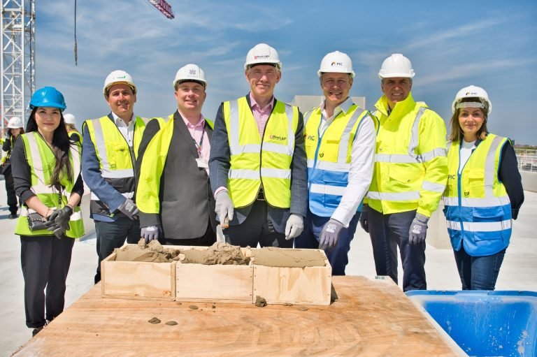 Partners celebrate ‘topping out’ of catalytic £130m residential development at Wirral Waters