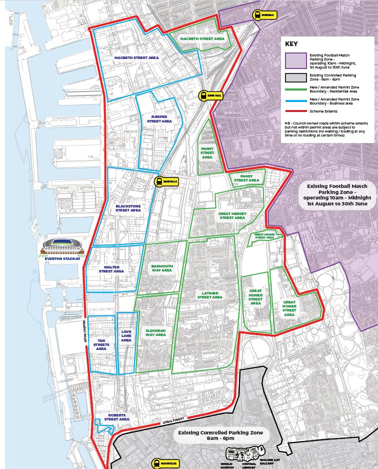 Match Day Parking Zone to be introduced around Everton FC’s new stadium